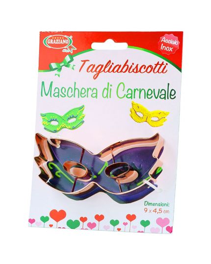 Coppapasta Tagliabiscotti Maschera Carnevale Acciaio