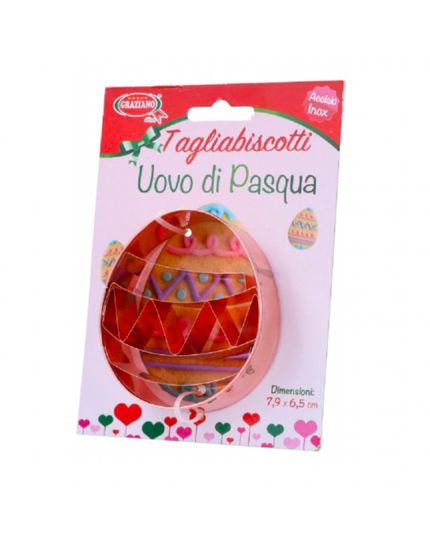 Tagliabiscotti in Acciaio Inox Uovo di Pasqua 