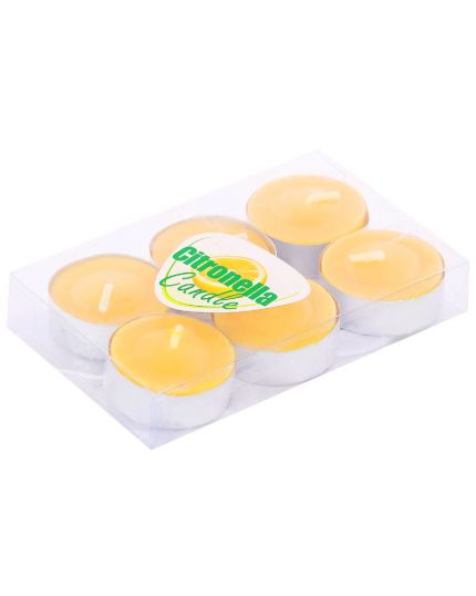 6 Candeline Tealight Citronella 3,5cm