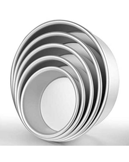 Teglia Professionale Rotonda Torte in Alluminio Anodizzato Altezza 5cm Varie Dimensioni Decora