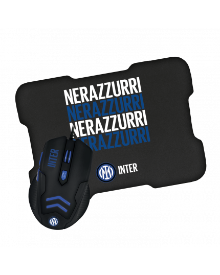Mouse USB con Mousepad Ufficiale Squadre Calcio Juventus Inter Milan 