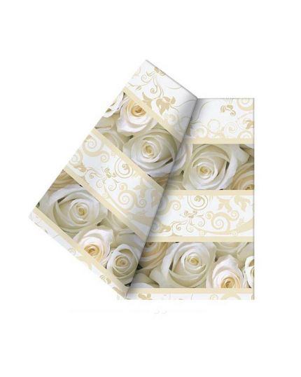 Tovaglia Carta White Roses