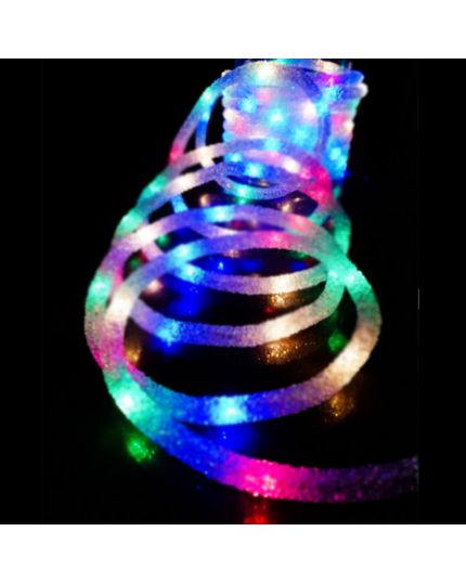 Tubo Trasparente Effetto Ghiaccio con 60 Luci Multicolor 6 Metri