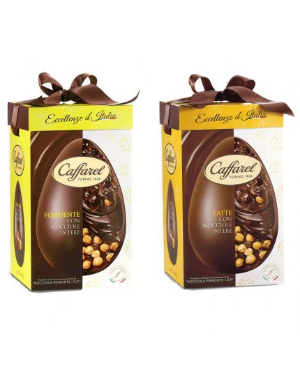 Uovo Pasqua Eccellenze d'Italia Caffarel con Nocciole Intere IGP, Latte o Fondente 530gr