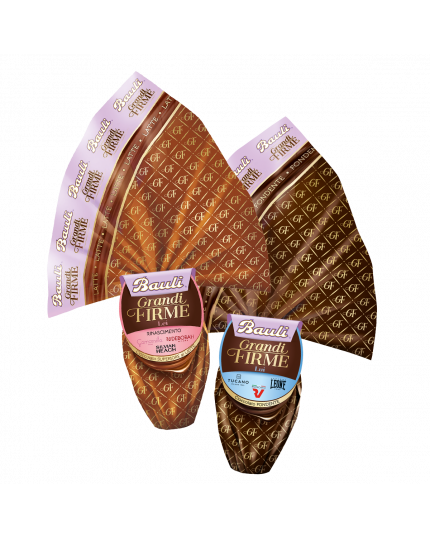 Uovo Pasqua Grandi Firme Bauli Lui o Lei Cioccolato Latte o Cioccolato Fondente 