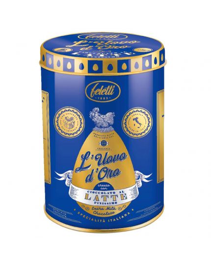 Uovo Pasqua  L'Uovo d'Oro Cioccolato Latte in Latta Feletti 250gr