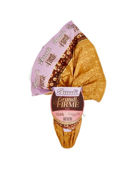 Uovo Pasqua Grandi Firme Bauli Cioccolato al Latte con Granella di Nocciole Lei 300 g