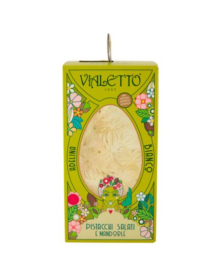 Uovo Pasqua Bianco Salato con Pistacchi e Mandorle Vialetto 300gr
