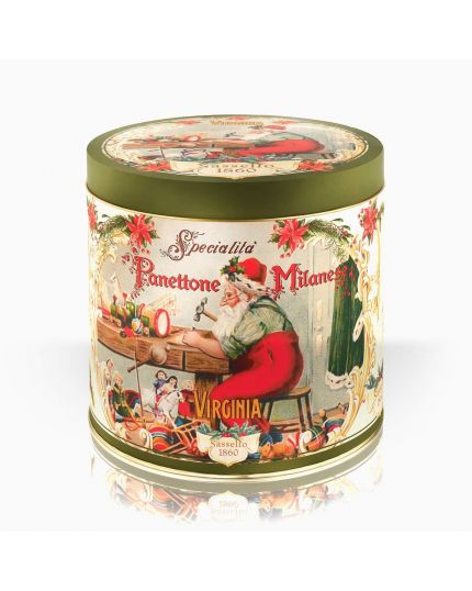 Panettone Milanese Classico Alto Virginia in Scatola Latta Verde 100gr o 1kg