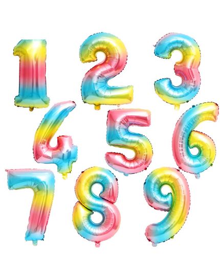 Palloncino Foil Numero Multicolor 41 cm