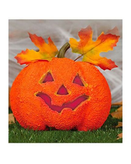 Zucca Halloween Decorativa con Luci 17cm