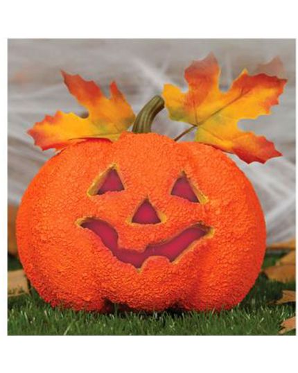 Zucca Halloween Decorativa Polistirolo con Luci 17cm