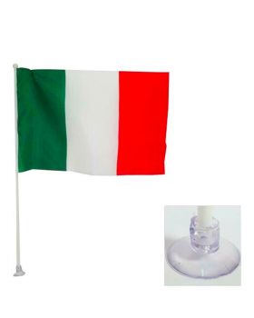 Bandierina Tricolore Italia con Ventosa