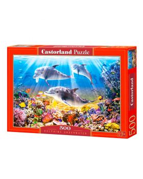 Puzzle Delfini Sotto Acqua 500 Pezzo 47x33 Cm