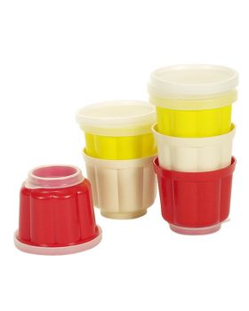 6 Stampi Pvc Budino Dr Oetker 7,5cm