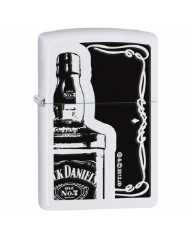 Zippo Accendino Jack Daniel's Bottiglia in Bianco Nero