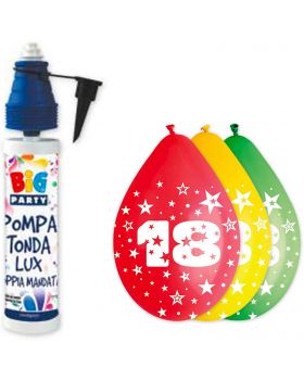 Kit Pompa con Palloncini in Lattice Colorati con Numero