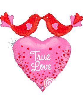 Palloncino Mylar Cuore Con Scritta True Love