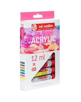 Set 8 Tubetti Colori Acrilico da 12ml Art Creation Acrylic Talens 