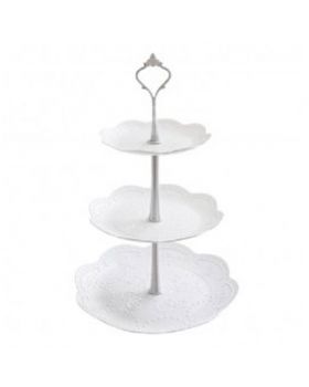 Alzata per Torte e Dolci Pvc Rotonda 3 Piani 24,6x37,5cm