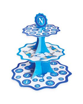 Alzatina 3 Piani per Cupcakes Squadra Calcio Napoli 