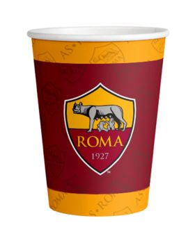 Bicchieri Carta Squadra Calcio AS Roma
