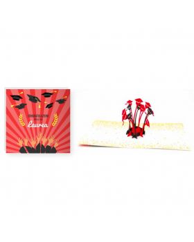 Biglietto Auguri Origami con Busta Laurea 15x15cm