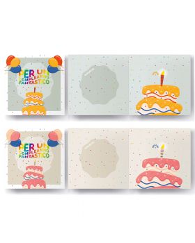 Biglietto Auguri Musicale Apri e Soffia Per un Compleanno Fantastico 15x15cm