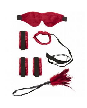 Set Bondage Rosso e Nero in Peluche 