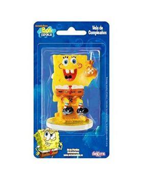 Candelina Torta Spongebob 8cm