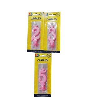 Candelina Numero Rosa 9cm