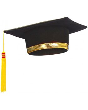 Tocco Cappello Laurea con Bordo Oro