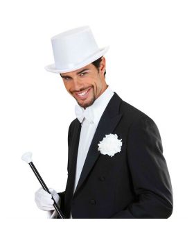 Cappello Cilindro Feltro Bianco
