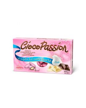 Crispo Confetti CiocoPassion Rosa Cioccolato Latte con Cuore Cioccolato Bianco 1kg