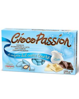 Crispo Confetti CiocoPassion Celesti Cioccolato Latte con Cuore Cioccolato Bianco 1kg