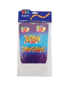 Contenitore Pop Corn o Caramelle Buon Compleanno Balloon 1pz 18cm