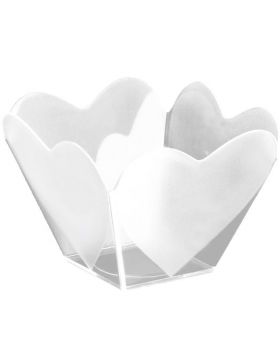 Coppette Cupido Pvc Trasparenti con Cuori per Finger Food 25pz