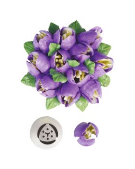 Cornetto Acciaio n. 245 Tulipano 3 Petali Decora