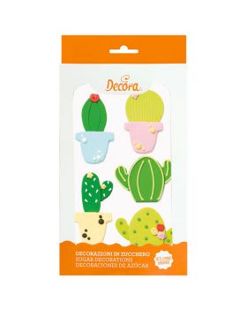 Decorazioni Zucchero Cactus Piante Grasse 6cm