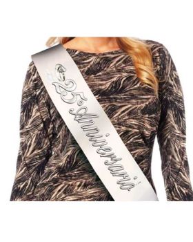Fascia Premio 25° Anniversario Nozze Argento Elegance