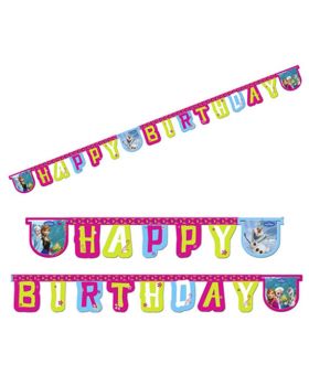 Festone Carta Happy Birthday Frozen Multicolor