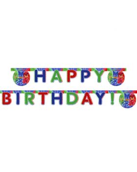 Festone Carta Happy Birthday PJ Masks Superpigiamini