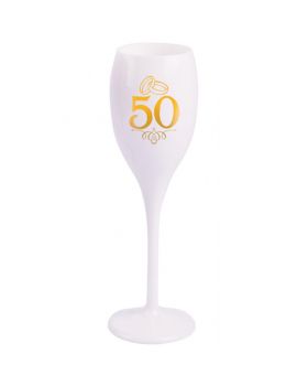 Flute Pvc Bianco Anniversario Nozze 50 Anni