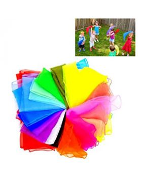 Foulard Giocoliere per Giochi Magia in Organza 40x40cm 3pz