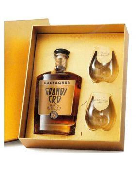 Grappa Castagner Grandi Cru Riserva 50cl in Scatola con Bicchieri Vetro