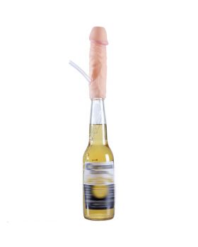 Scherzo Sexy Collo Bottiglia con Cannuccia Pene Willy Pvc 13cm