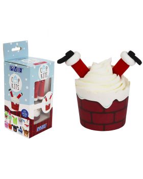 Set per Cupcake Natalizi, Pirottini e Gambe di Babbo Natale in Zucchero