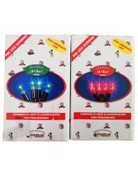 Filo Nero Lucciolona 90 Luci Colorata 9 Metri