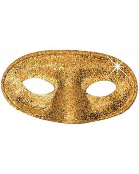 Maschera Domino Glitter Oro