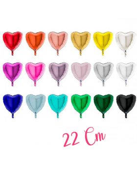 Mini Palloncini Foil Cuore Colorati 22cm 5pz